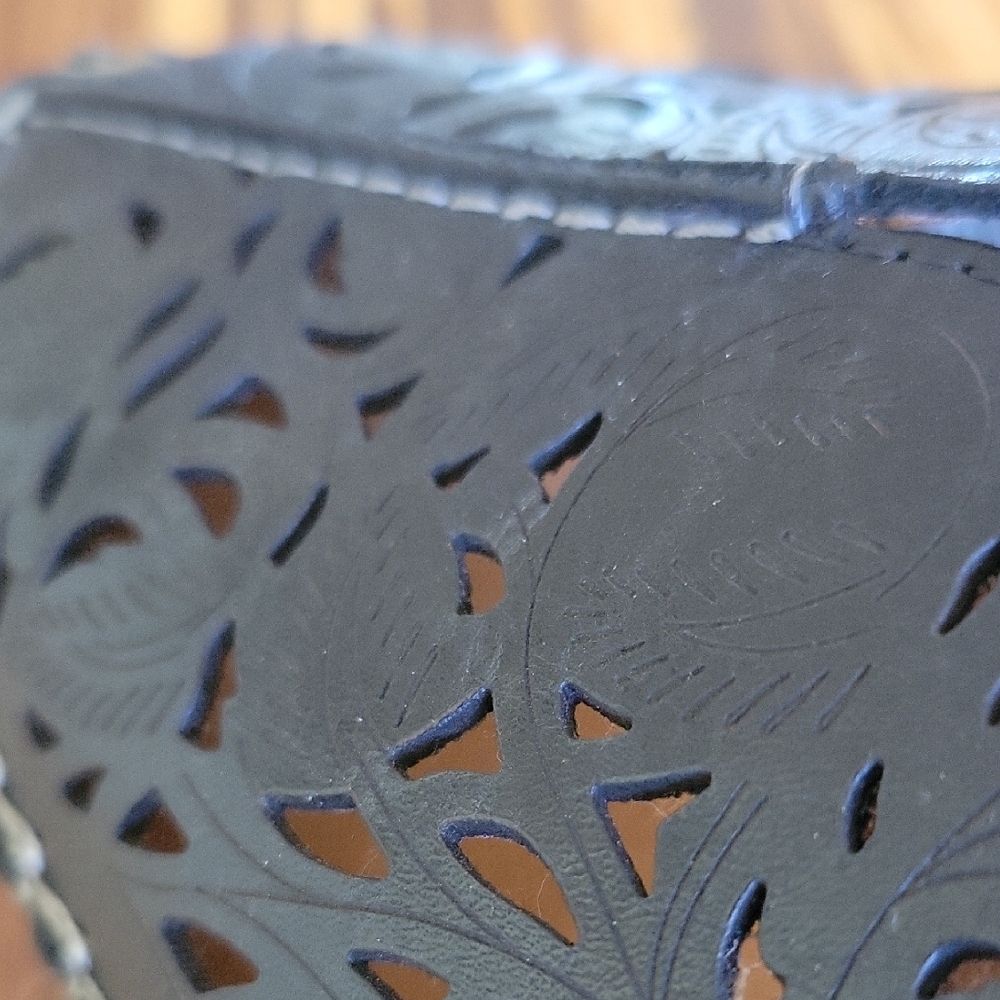 PIKOLINOS Black Leather Flats - Picture 7 of 12